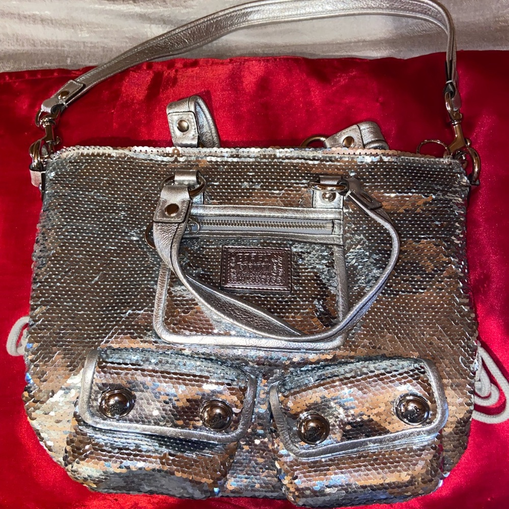 AUTHENTIC COACH POPPY SEQUIN PURSE